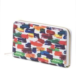 Leather Gianni Conti NWT  Zip Around Wallet Made in Italy 🇮🇹.